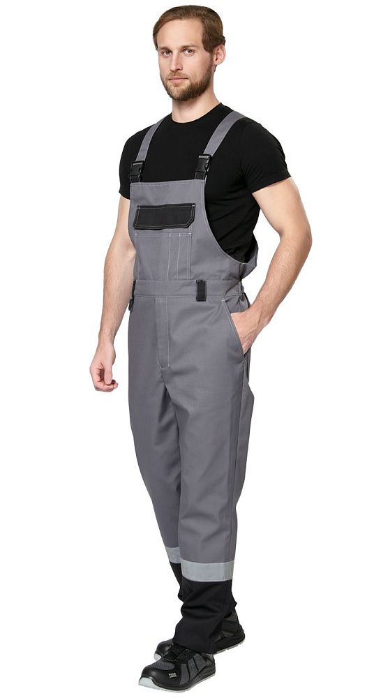 Полукомбинезон мужской рабочий летний для ИТР Виват серо-черный