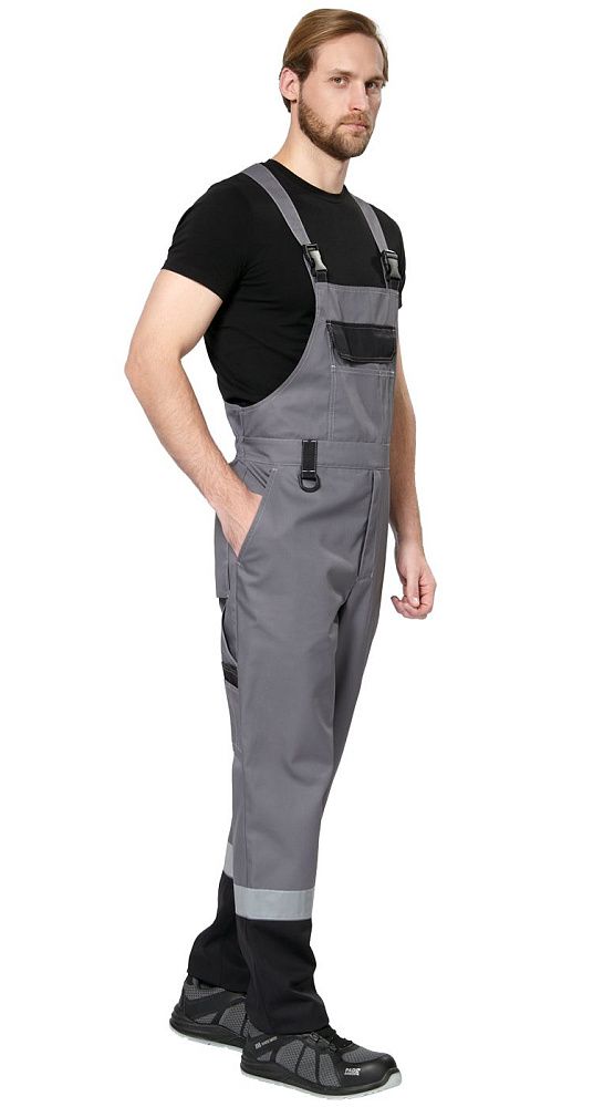 Полукомбинезон мужской рабочий летний для ИТР Виват серо-черный